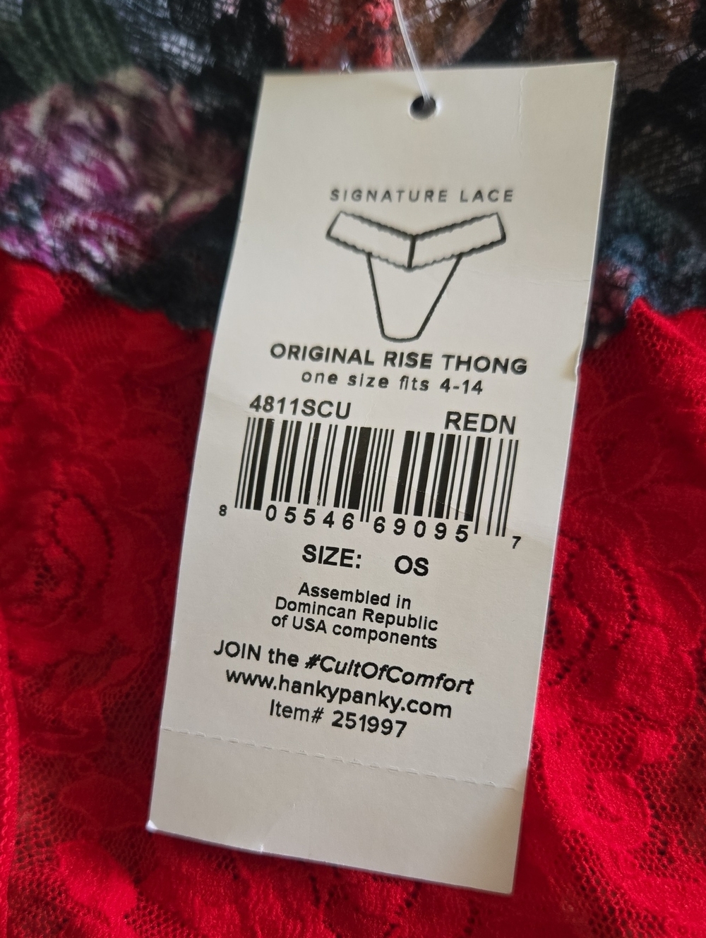Nwt Bundle/ Lot Of 4 Hanky Panky Original Rise Signature Lace Thongs Size OS - Picture 3 of 6